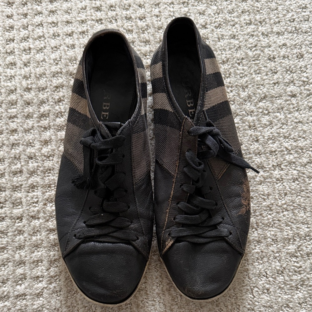 Burberry Black and Brown Casual Sneakers